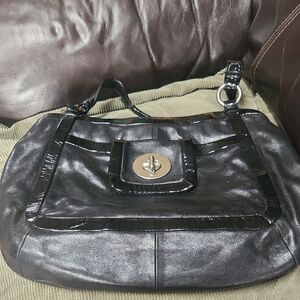 Coach Black Leather CRICKET bag
